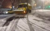 فعالیت شبانه نیروهای خدمات شهری از اولین دقایق بارش برف