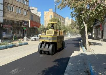 آغاز آسفالت ریزی اساسی خیابان دارایی سوم