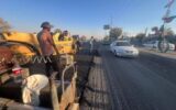 توزیع بالغ بر ۲۱۰۰ تن آسفالت در معابر غرب و شمالغرب تبریز