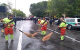 تلاش شبانه روزی پاکبانان تبریز در مراسم تشییع شهیدان خدمت تلاش شبانه روزی پاکبانان تبریز در مراسم تشییع شهیدان خدمت